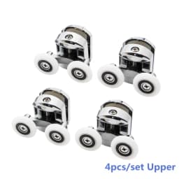 23/25/27mm Zinc Alloy Double-Wheel Sliding Shower Door Roller Bearing Wheel Runners Replacement for 12-14mm glass
