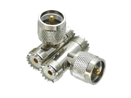 1Pcs UHF PL259 SO239 to UHF / BNC Male plug & Female jack Bulkhead & 4-holes Flange RF Coaxial Adapter connector Test Converter