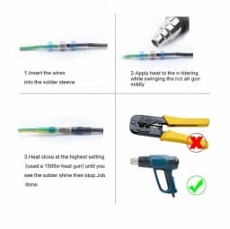 Solder Seal Wire Connectors 3:1 Shrinkage Rate Waterproof Electrical Cable Terminals Heat Shrink Tube Electrical Butt Splice