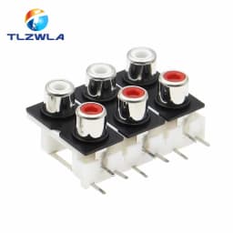 2PCS RCA Socket Connector AV2-8.4-9 2-Hole, 4-Hole, 6-Hole Audio Connector Audio Connector Mother Socket Signal Audio Plug
