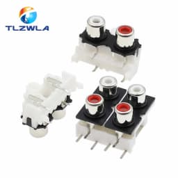 2PCS RCA Socket Connector AV2-8.4-9 2-Hole, 4-Hole, 6-Hole Audio Connector Audio Connector Mother Socket Signal Audio Plug