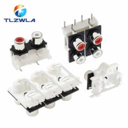 2PCS RCA Socket Connector AV2-8.4-9 2-Hole, 4-Hole, 6-Hole Audio Connector Audio Connector Mother Socket Signal Audio Plug