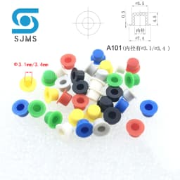 100Pcs A101 Tactile Push Button Switch Round Cap 4.5*7.4 mm Hat Shape For 6 X 6 6 * 6 mm Tact Micro Switch inner hole 3.1/3.4mm