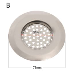 2PCS Strainer Bath Basin Drain Hair Clean Up Mesh Trap Filter Kitchen Sink with Large Wide Rim Catcher Cover Cap Plug Wholesale