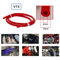Universal 3/4/6/8/10/12/14/16mm Silicone Vacuum Hose - Heat-Resistant Fuel/Oil Line for Car Motorcycle Racing Car Accessories