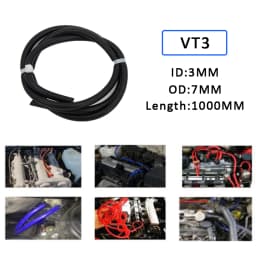 Universal 3/4/6/8/10/12/14/16mm Silicone Vacuum Hose - Heat-Resistant Fuel/Oil Line for Car Motorcycle Racing Car Accessories