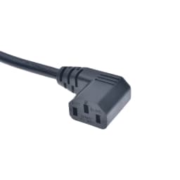 IEC320 C14 to C13 Extension cord C14 with screw holes and C13 Angled 30/60cm lenght H05VV-F 3G