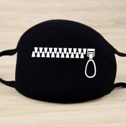 1PC Black Mask Cartoon Animal Mask Printed Handprint Dustproof Cycling Muffle Unisex Winter Thicken Cotton Half Face Mouth Mask
