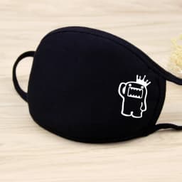 1PC Black Mask Cartoon Animal Mask Printed Handprint Dustproof Cycling Muffle Unisex Winter Thicken Cotton Half Face Mouth Mask