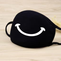 1PC Black Mask Cartoon Animal Mask Printed Handprint Dustproof Cycling Muffle Unisex Winter Thicken Cotton Half Face Mouth Mask