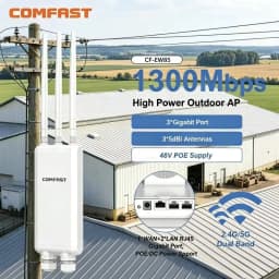 COMFAST AC1200 High Power Outdoor WiFi AP Dual Band 2.4G 5G Long Range Repeater IP66 Waterproof for Farm Rural Yard Roof