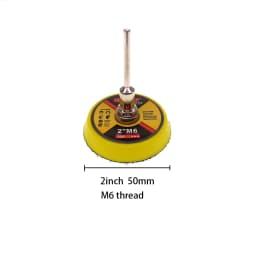 2pcs 2Inch 50mm Back-up Sanding Pad 3mm Shank or M6 5/16-24T Thread Hook and Loop Sanding Discs for Dremel Accessories
