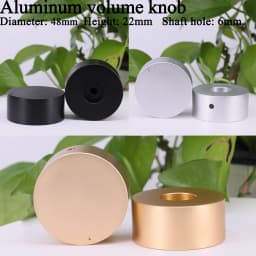 1PC Volume Control Knob 20mm 25mm 30mm 35mm 38mm 40mm 44mm 48mm Car Audio AMP DAC CD Sound Aluminum Potentiometer Knob Button
