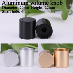 1PC Volume Control Knob 20mm 25mm 30mm 35mm 38mm 40mm 44mm 48mm Car Audio AMP DAC CD Sound Aluminum Potentiometer Knob Button