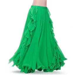 Chiffon Double High Slits Oriental Belly Dance Skirts For Women (Without Belt) Bellydance Costume Accessoires Skirt