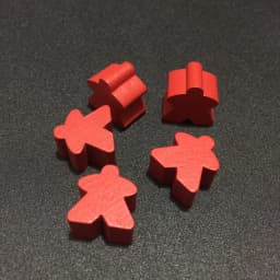 12PCS Wooden Humanoid Meeples Pawn Chess Pieces 12 Colors Standard Size 16mm For Meeple Carcassonne Board Game Accessories