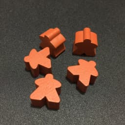 12PCS Wooden Humanoid Meeples Pawn Chess Pieces 12 Colors Standard Size 16mm For Meeple Carcassonne Board Game Accessories
