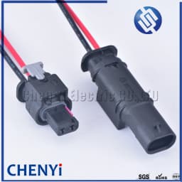 2 Pin auto fuel injector connector wires waterproof sensor plug 0-2112986-1 1-1718643-1 4F0973702 4F0 973 702