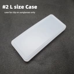 VIVIBEE Clip on Sunglasses Plastic Box Case M L White Transparent
