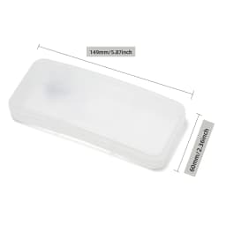 VIVIBEE Clip on Sunglasses Plastic Box Case M L White Transparent