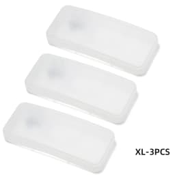 VIVIBEE Clip on Sunglasses Plastic Box Case M L White Transparent