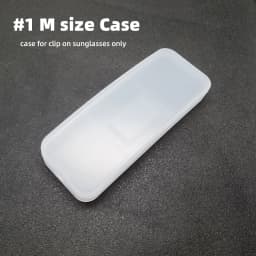 VIVIBEE Clip on Sunglasses Plastic Box Case M L White Transparent