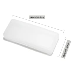 VIVIBEE Clip on Sunglasses Plastic Box Case M L White Transparent