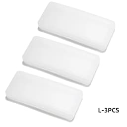 VIVIBEE Clip on Sunglasses Plastic Box Case M L White Transparent