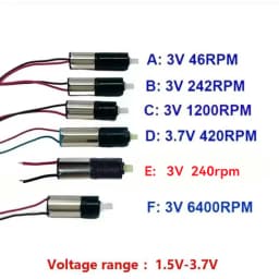 DC 3V 3.7V 47rpm-1200rpm Mini 6mm Planetary Gearbox Gear Reducer Motor Reduction Micro Coreless Motor DIY Robot