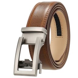 Cow Leather Men Belt 2026 New Automatic Genuine Leather Belts For Men Casual Brand Men's Belt Cowskin Strap Blue Brown B337
