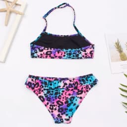 2026 Children's Swimwear Two Piece Butterfly Swimsuit For Girls Halter Summer Bikini Sets Kids Swimsuits Lovely Swimming Suit