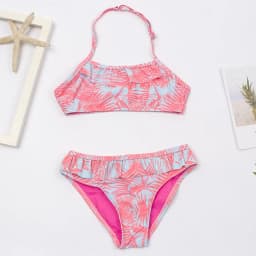 2026 Children's Swimwear Two Piece Butterfly Swimsuit For Girls Halter Summer Bikini Sets Kids Swimsuits Lovely Swimming Suit
