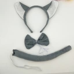 Party Children Girls Boy Plush Ear Headband  Fox Wolf   Birthday Gift  Animal  Hair Bands Halloween Costume Cosplay