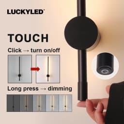 LUCKYLED Modern Led Wall Light AC85-290V Long Wall Lamp Sconce 100cm 120cm Interior Wall Light Bedside Bedroom Light Black White
