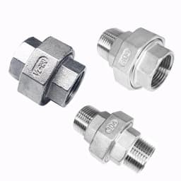 1PCS 304 Stainless Steel Union Joint Coupling 1/4" 3/8" 1/2" 3/4" 1" 1-1/4" 1-1/2" 2" BSP Female Male Thread Cast Pipe Fitting