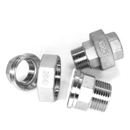 1PCS 304 Stainless Steel Union Joint Coupling 1/4" 3/8" 1/2" 3/4" 1" 1-1/4" 1-1/2" 2" BSP Female Male Thread Cast Pipe Fitting