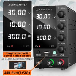 KUAIQU 30V 10A DC Power Supply Adjustable Digits Display Laboratory Power Supply Voltage Regulator 60V 5A 120V,32V 6A SPS-C3010
