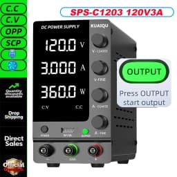 KUAIQU 30V 10A DC Power Supply Adjustable Digits Display Laboratory Power Supply Voltage Regulator 60V 5A 120V,32V 6A SPS-C3010