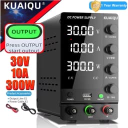 KUAIQU 30V 10A DC Power Supply Adjustable Digits Display Laboratory Power Supply Voltage Regulator 60V 5A 120V,32V 6A SPS-C3010