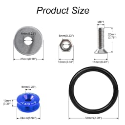 Aluminum Bumper Fixation Car Bumper Hook Car Bumper Fasteners for Car Accessories Interior Spare Parts Surround Buckle