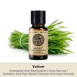 AKARZ Vetiver Essential Oil Natural Skin Calm Wound Healing Oil Control Balance Antibiosis Vetiver Oil