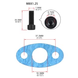 PQY - Turbo Oil Return/Drain Flange Adapter AN10 FOR TURBO GT28 GT30 GT35 T25 PQY-OFG34