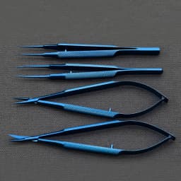 titanium microsurgical instruments microsurgery instruments Kit scissors needle holder forceps 14cm