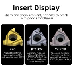 10pcs Carbide Thread Insert 16ER/IR 22ER/IR 1.5TR 2TR 2.5TR 3TR 4TR 5TR 6TR Threading Insert Trapezoidal Lathe Thread Tool Blade