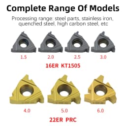 10pcs Carbide Thread Insert 16ER/IR 22ER/IR 1.5TR 2TR 2.5TR 3TR 4TR 5TR 6TR Threading Insert Trapezoidal Lathe Thread Tool Blade