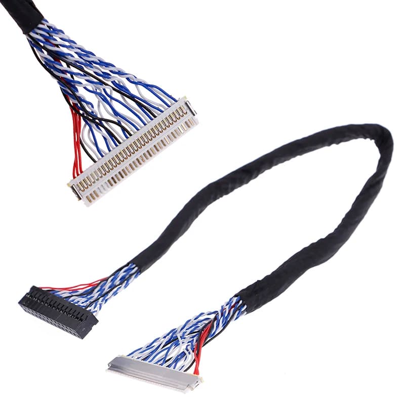8 Bit LVDS Cable FIX-30 Pin 2ch For 17 19 22 26 Inch LCD/LED Panel Controller 25cm Z17