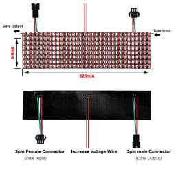 DC5V WS2812B Led Digital Panel Matrix Flexible Screen 8*8 16*16 8*32 5050 RGB WS2812 Ring Individually Addressable Pixels