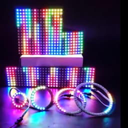 DC5V WS2812B Led Digital Panel Matrix Flexible Screen 8*8 16*16 8*32 5050 RGB WS2812 Ring Individually Addressable Pixels