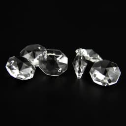 K9 Crystal Glass 14mm 50pcs 1 Hole/2 Holes Clear Color Octagon Beads For Chandelier Garlands Prism Parts