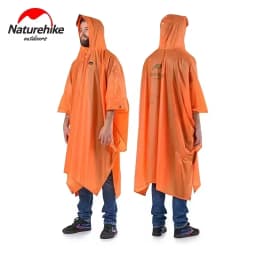 Naturehike Rain Jacket Waterproof 3 in 1 Multifunction Raincoat 210T 20D Canopy Rainwear Camping Mat Windbreaker Bike Poncho